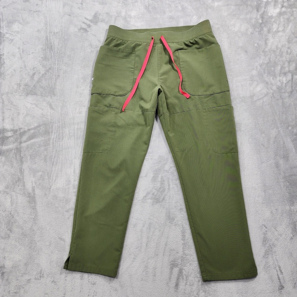 FIGS Pants Womens L/P PETITE Green Technical Collection Kade Scrub Cargo Uniform